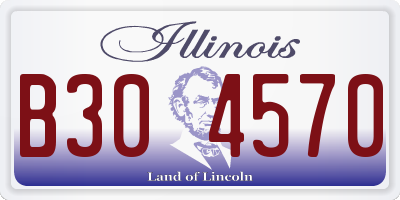 IL license plate B304570