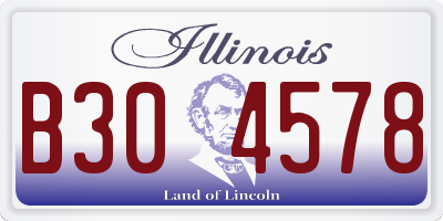 IL license plate B304578