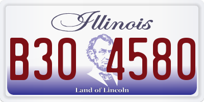 IL license plate B304580