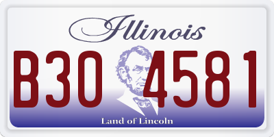 IL license plate B304581