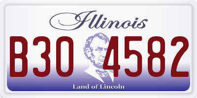IL license plate B304582