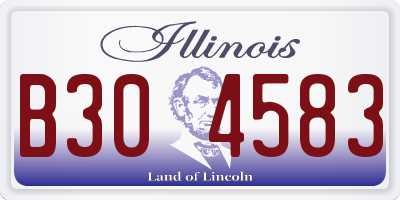 IL license plate B304583
