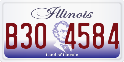 IL license plate B304584