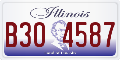 IL license plate B304587