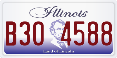 IL license plate B304588
