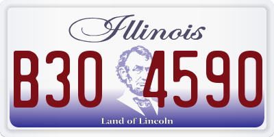 IL license plate B304590