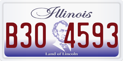 IL license plate B304593