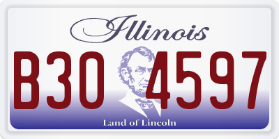 IL license plate B304597