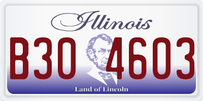 IL license plate B304603
