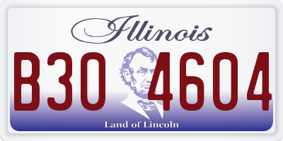 IL license plate B304604