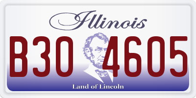 IL license plate B304605