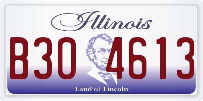 IL license plate B304613