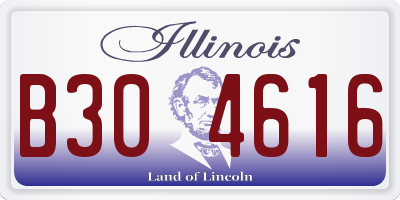 IL license plate B304616