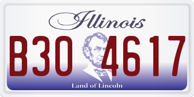 IL license plate B304617