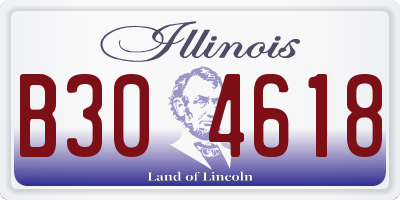 IL license plate B304618