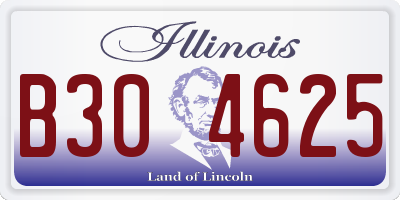 IL license plate B304625