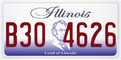 IL license plate B304626