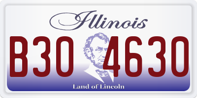 IL license plate B304630
