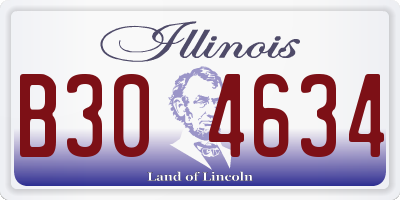 IL license plate B304634