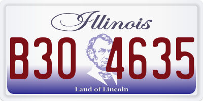 IL license plate B304635