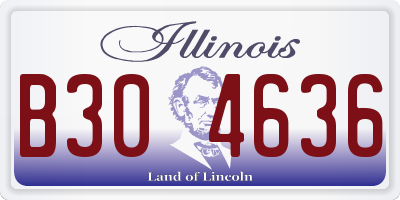 IL license plate B304636