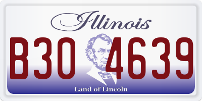 IL license plate B304639
