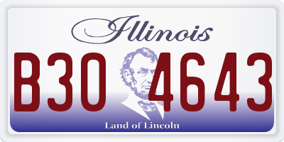 IL license plate B304643