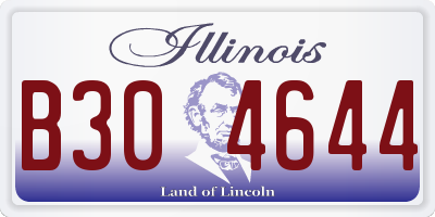 IL license plate B304644