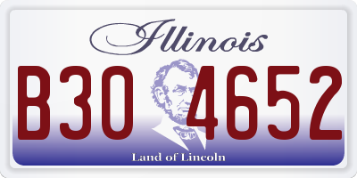 IL license plate B304652