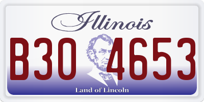 IL license plate B304653