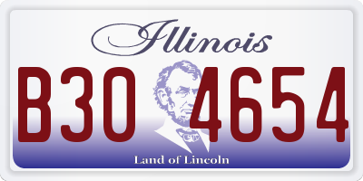 IL license plate B304654
