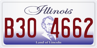 IL license plate B304662