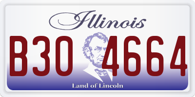IL license plate B304664