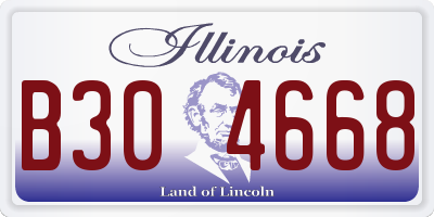 IL license plate B304668
