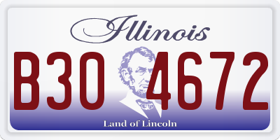 IL license plate B304672