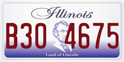 IL license plate B304675
