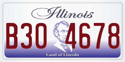 IL license plate B304678