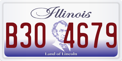 IL license plate B304679