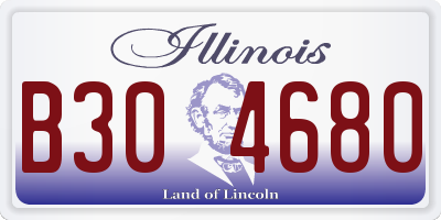 IL license plate B304680