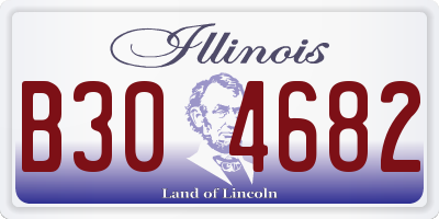 IL license plate B304682