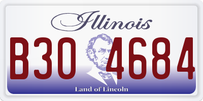 IL license plate B304684