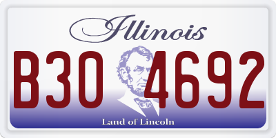 IL license plate B304692