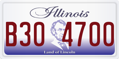 IL license plate B304700