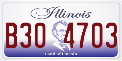 IL license plate B304703