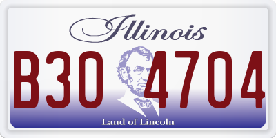 IL license plate B304704