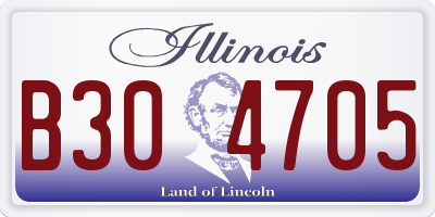 IL license plate B304705