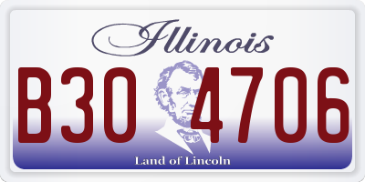 IL license plate B304706