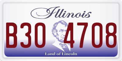 IL license plate B304708