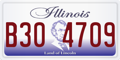 IL license plate B304709