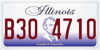 IL license plate B304710